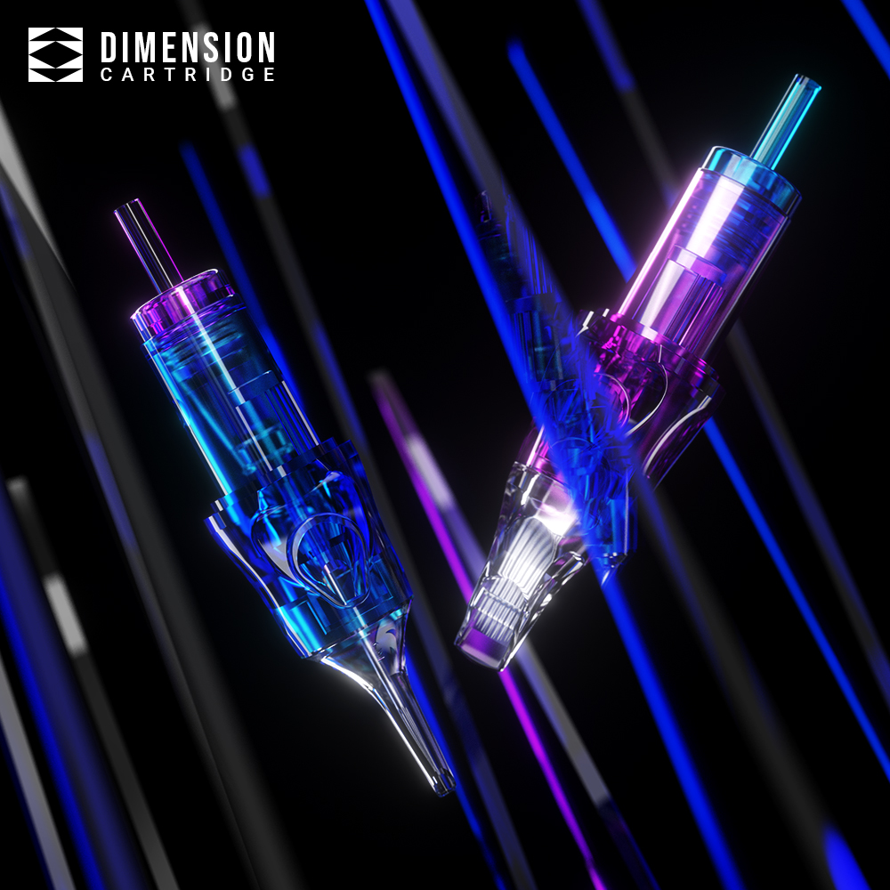 20pcs Round Liner Jarum Tato Kartrid 0.3mm 0.25mm Double Color Long Taper 0