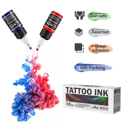 Beli 1/2 OZ Waterproof Tinta Tato Tinta Kosmetik Tinta Tato Berbasis Tanaman pembuatan online