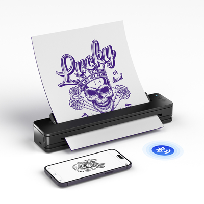 Printer Transfer Tato Bluetooth Printer Stencil Tato Portable A4