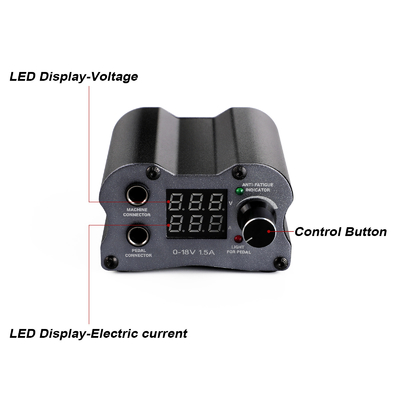 Aluminium Digital Tato Power Supply P189 Tato Pen Baterai LED Display Hitam