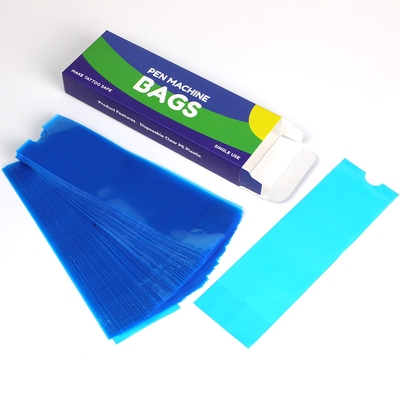 Tas Tutup Mesin Tato Biru 100pcs Tas Pelindung Pena Tato