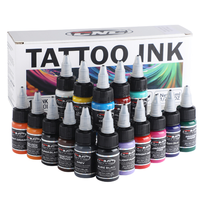 15 ml 16 warna tinta pigmen tato 1/2 oz CNC set tinta tato