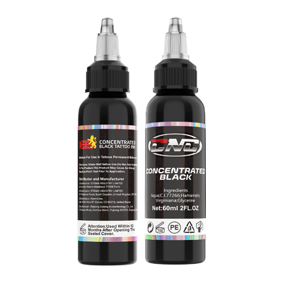Tinta Tato CNC yang Terkonsentrasi Hitam Untuk Desain Bold 60ML/Botol