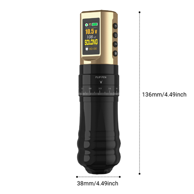 CNC Single Charge Model tahan lama Stroke Adjustable Mesin Tato Pen Dengan 1800 MAh untuk Penggunaan Artis Body Art